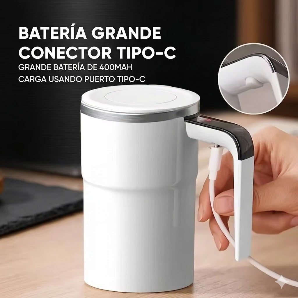 Taza termica con mezclador automatico