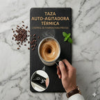 Taza termica con mezclador automatico